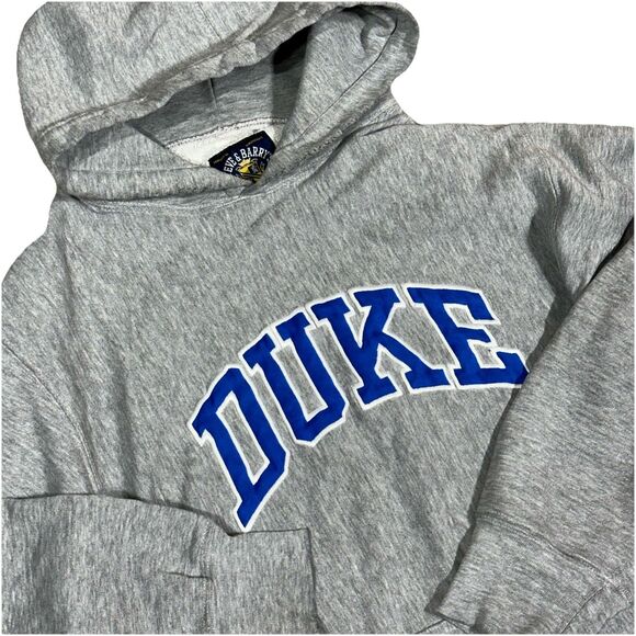 Vintage Duke Embroidered Blue Devils Sweatshirt Mens Medium Y2K Steve And Barrys - Picture 2 of 9